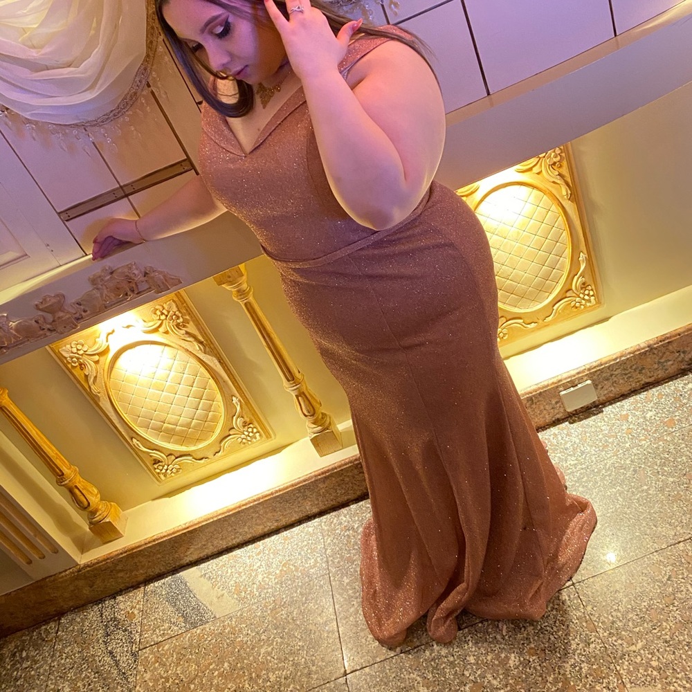 Rose gold prom dress